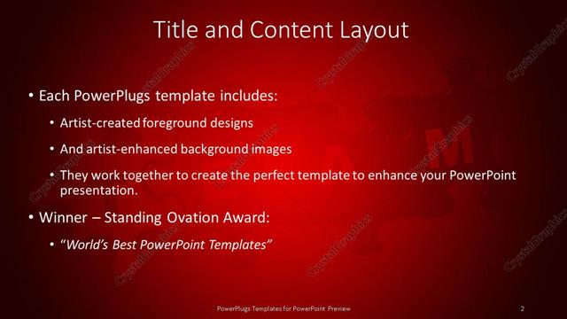 Title and Content presentation slide layout