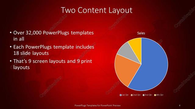 Two Content presentation slide layout