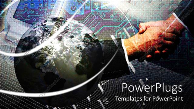  Presentation with shaking hands - Business and the technology people shaking hands with each other