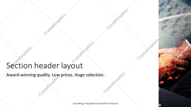 Section Header presentation slide layout