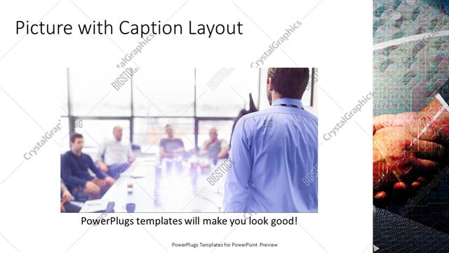 Picture with Caption presentation slide layout