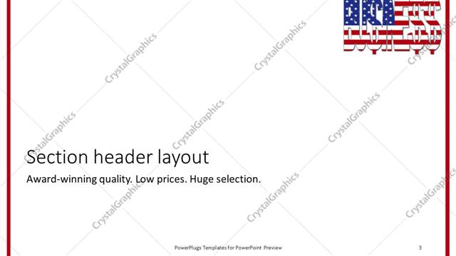 Section Header presentation slide layout