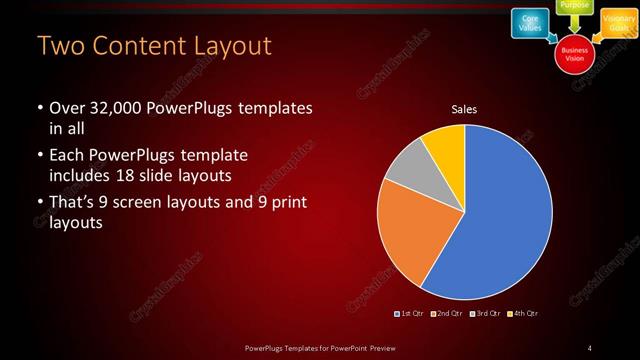 Two Content presentation slide layout
