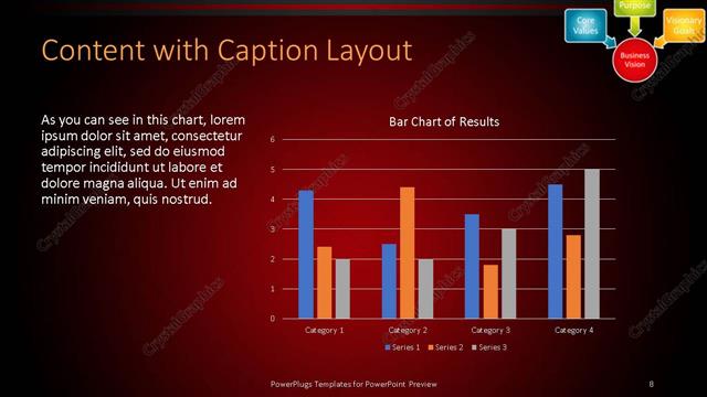 Content with Caption presentation slide layout