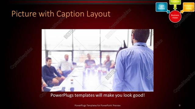 Picture with Caption presentation slide layout