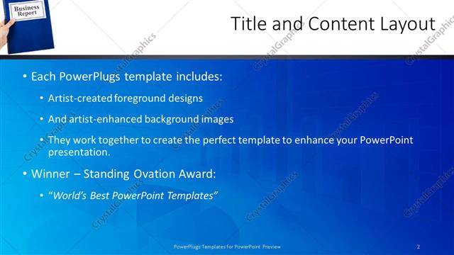 Title and Content presentation slide layout