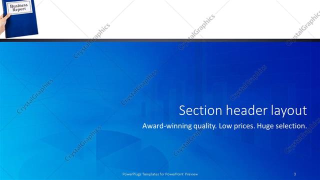 Section Header presentation slide layout