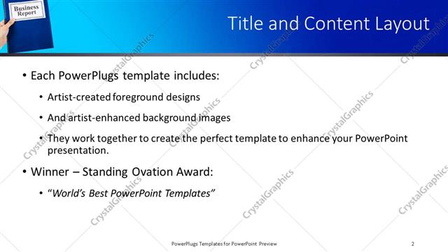 Title and Content presentation slide layout