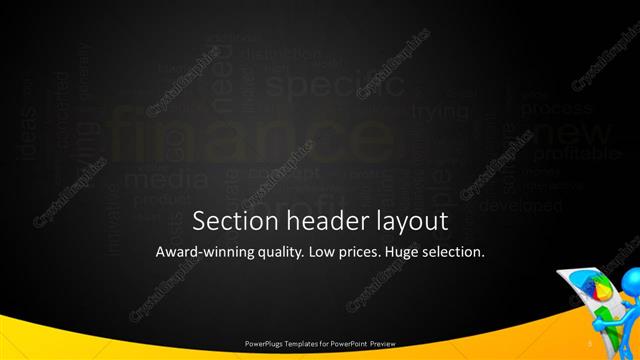 Section Header presentation slide layout
