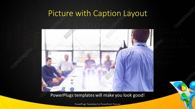 Picture with Caption presentation slide layout
