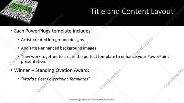 Title and Content presentation slide layout