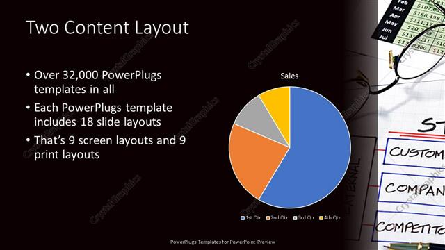 Two Content presentation slide layout