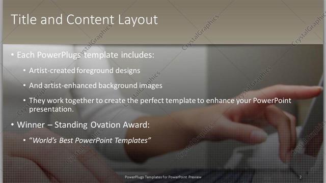 Title and Content presentation slide layout