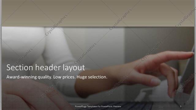 Section Header presentation slide layout