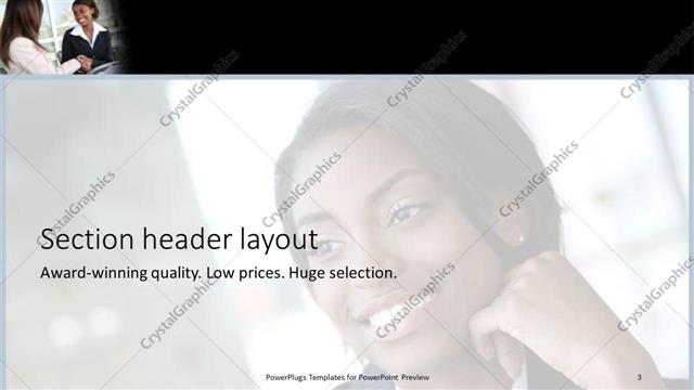Section Header presentation slide layout