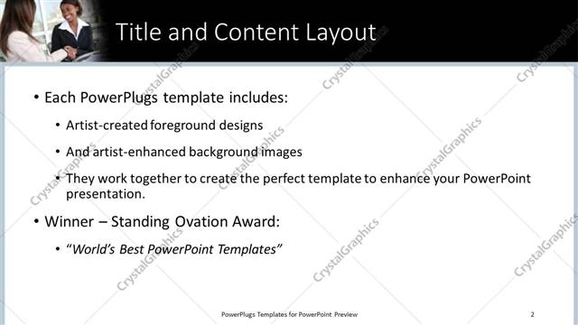 Title and Content presentation slide layout