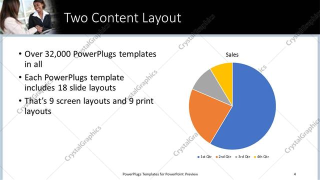 Two Content presentation slide layout