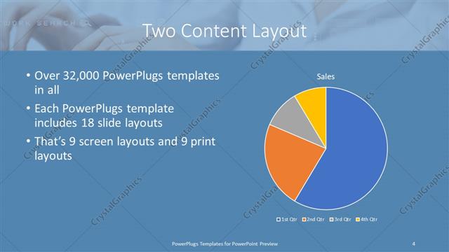 Two Content presentation slide layout