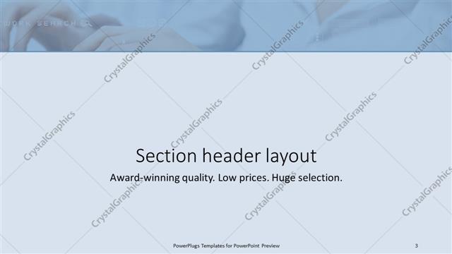 Section Header presentation slide layout
