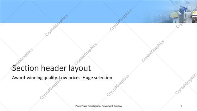 Section Header presentation slide layout