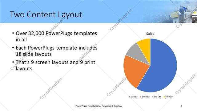 Two Content presentation slide layout