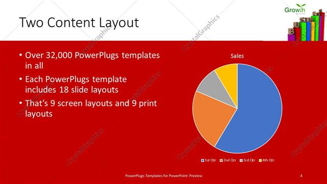 Two Content presentation slide layout