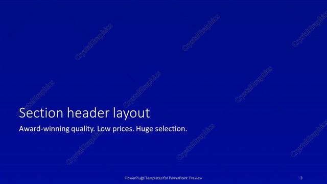 Section Header presentation slide layout