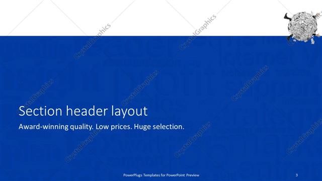 Section Header presentation slide layout