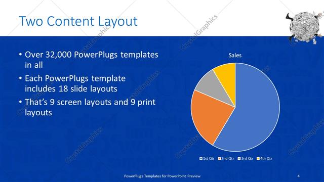 Two Content presentation slide layout
