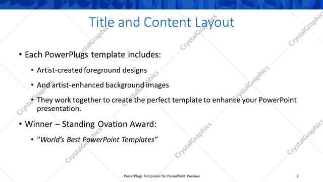 Title and Content presentation slide layout