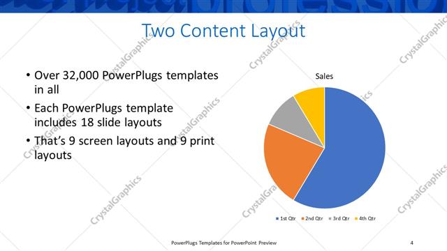 Two Content presentation slide layout