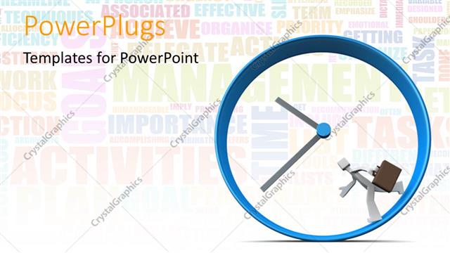  Presentation with management - A clock with a running figure