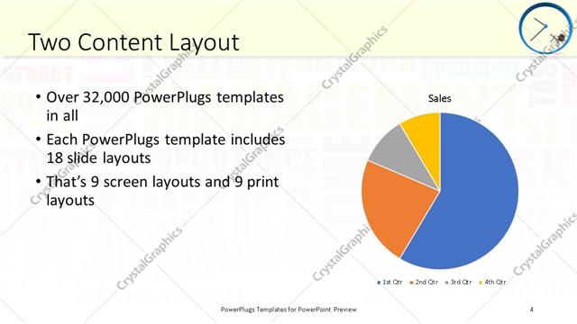 Two Content presentation slide layout