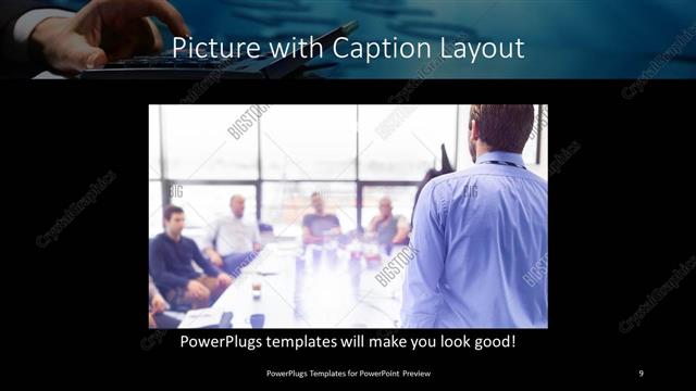 Picture with Caption presentation slide layout