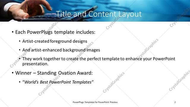 Title and Content presentation slide layout