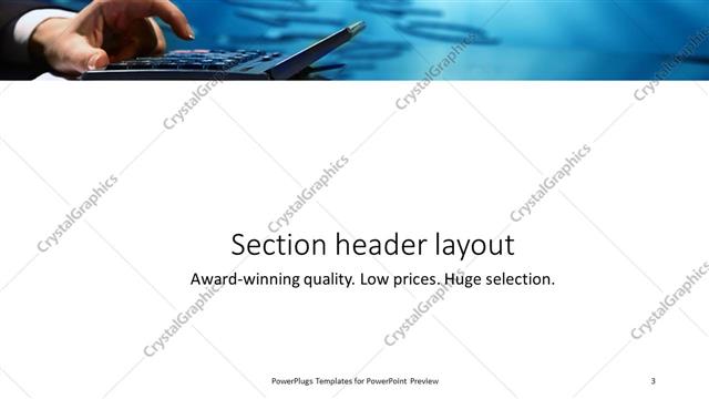 Section Header presentation slide layout