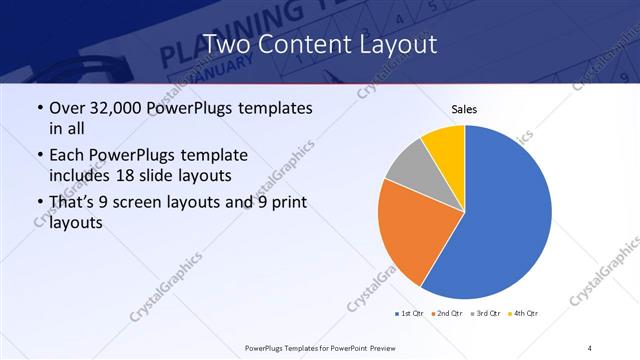 Two Content presentation slide layout