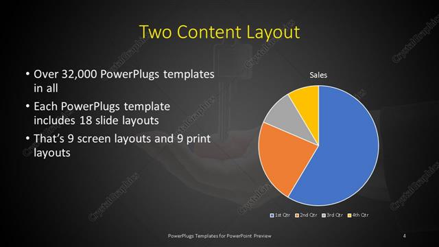Two Content presentation slide layout