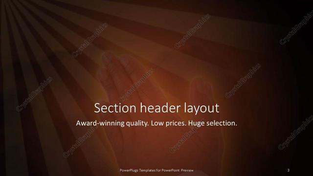 Section Header presentation slide layout