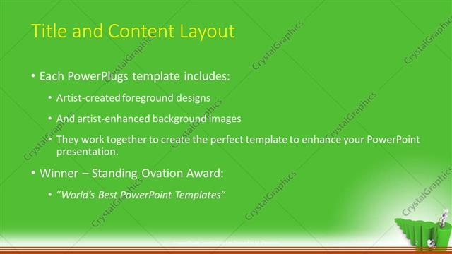 Title and Content presentation slide layout