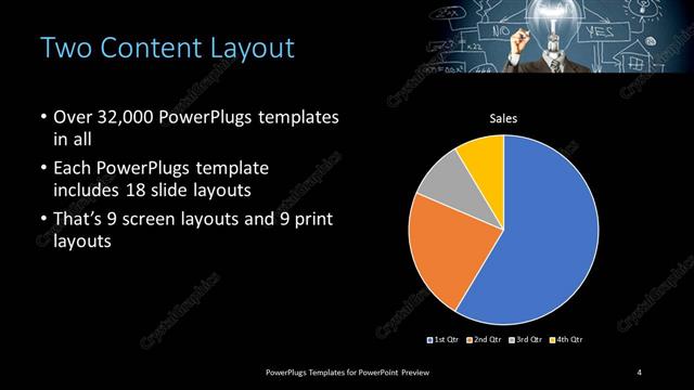 Two Content presentation slide layout