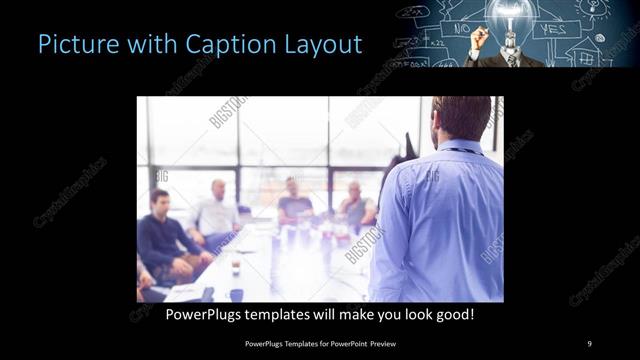 Picture with Caption presentation slide layout