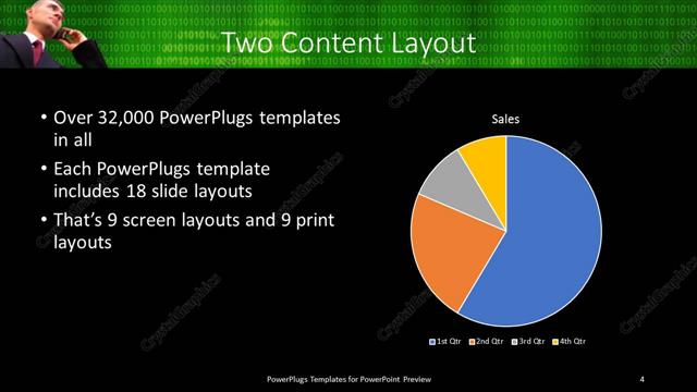 Two Content presentation slide layout