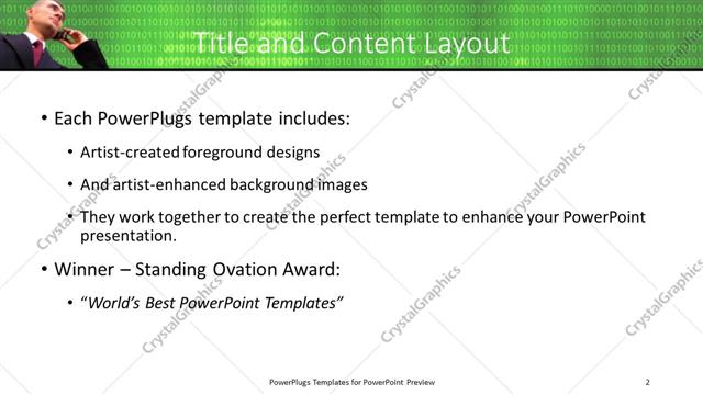 Title and Content presentation slide layout