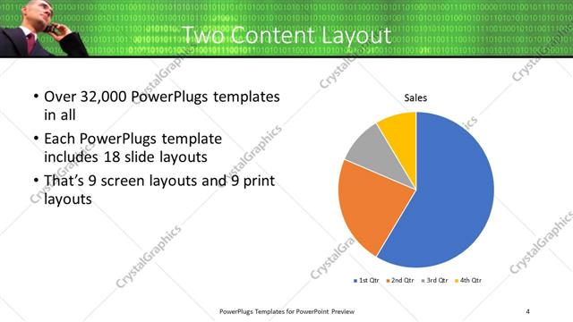 Two Content presentation slide layout
