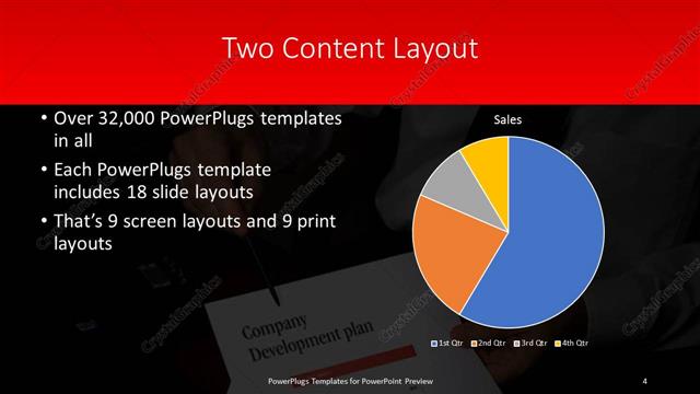 Two Content presentation slide layout