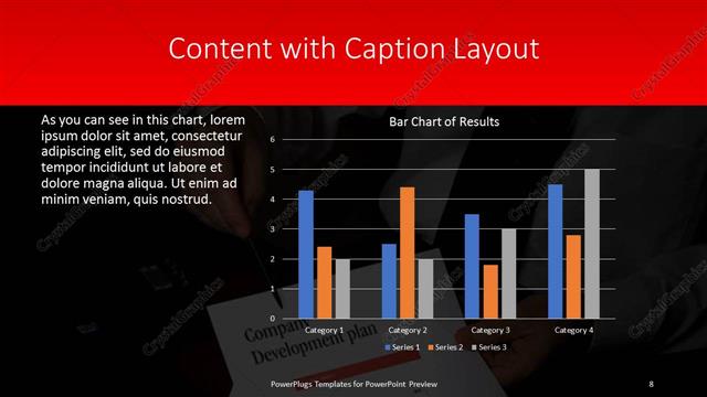 Content with Caption presentation slide layout