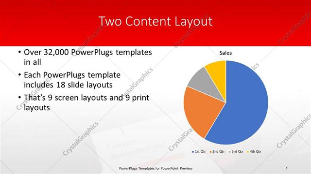 Two Content presentation slide layout