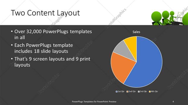 Two Content presentation slide layout