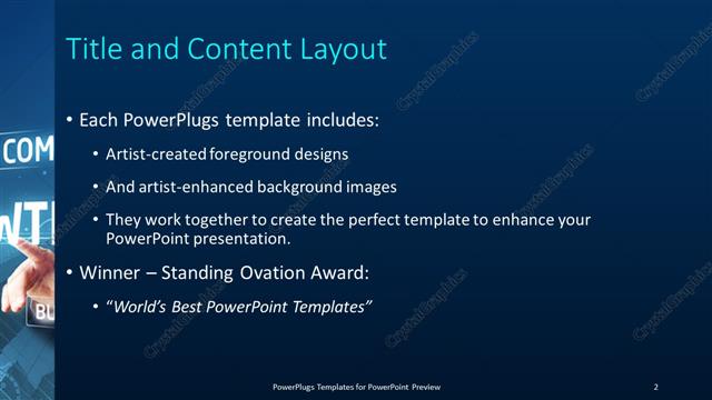 Title and Content presentation slide layout